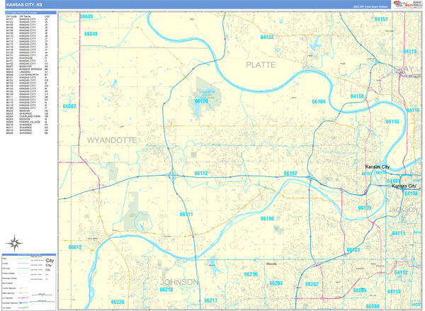 Kansas City Wall Map